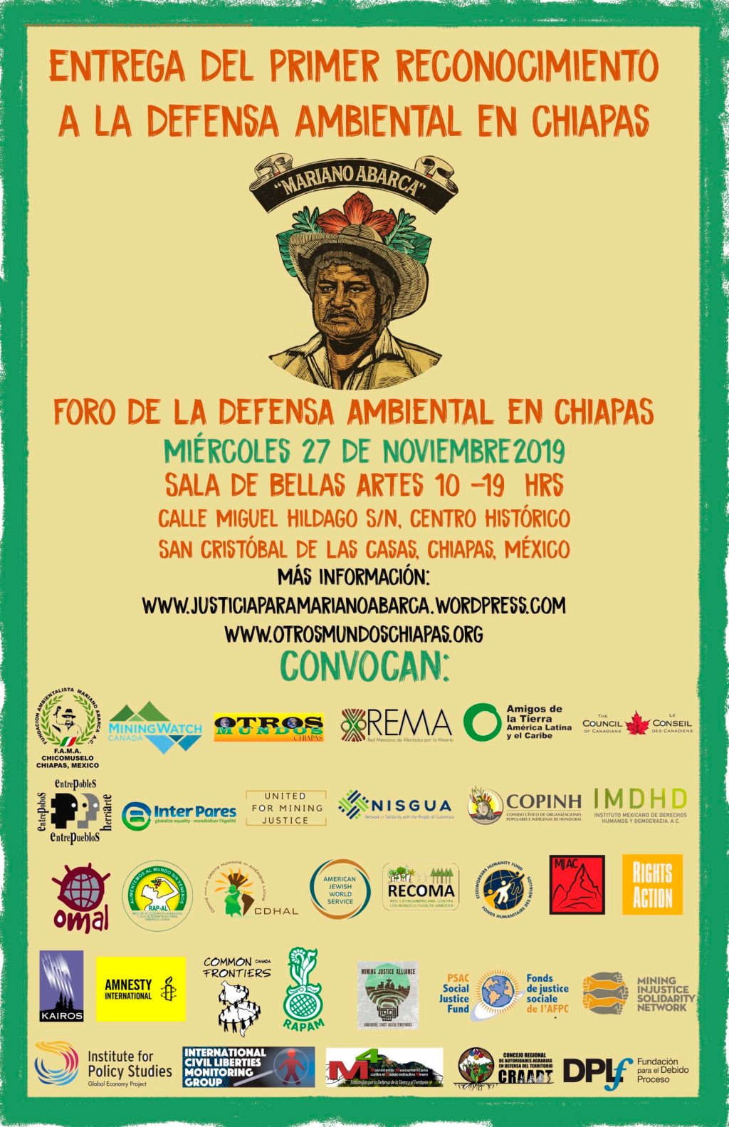 Invitan a Foro en Chiapas sobre  la Defensa&nbsp;Ambiental