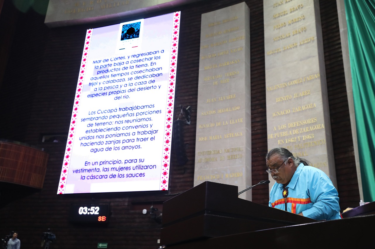 Lengua cucapá en la    Cámara de Diputados