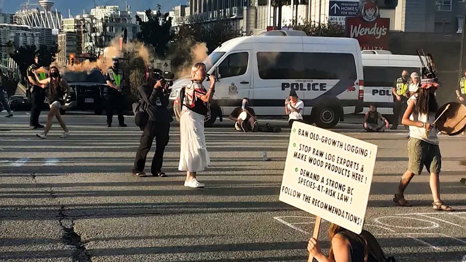 Activistas indígenas lideran protestas para proteger los bosques ancestrales de la isla de&nbsp;Vancouver