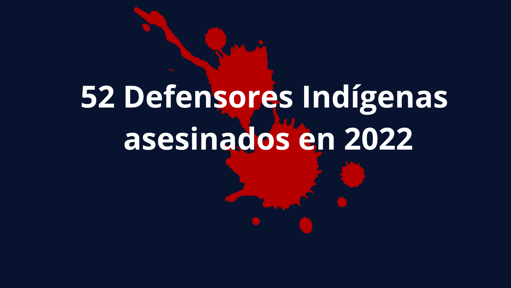En memoria a 52 defensores Indígenas  asesinados en 2022 en América Latina