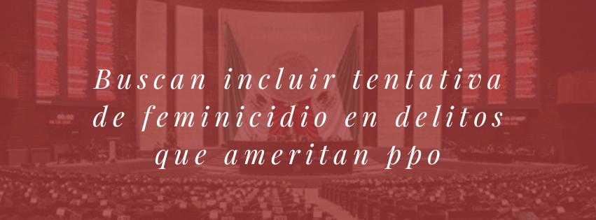 Solicitan incluir la “tentativa de feminicidio” en el catálogo de delitos que ameritan prisión preventiva&nbsp;oficiosa